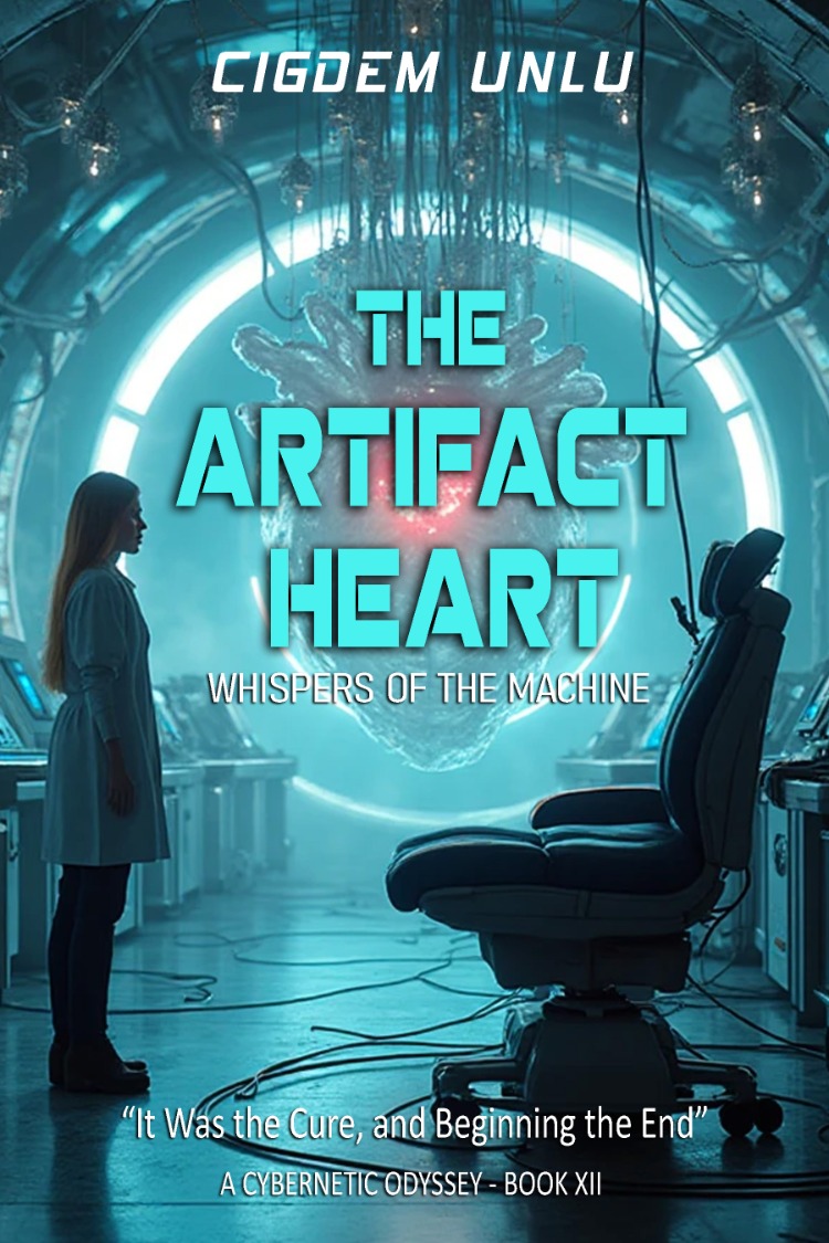 The Artifact Heart | Yapay Kalp - Hazır Kitap Kapağı (Sci-Fi & Cyberpunk Fantasy)
