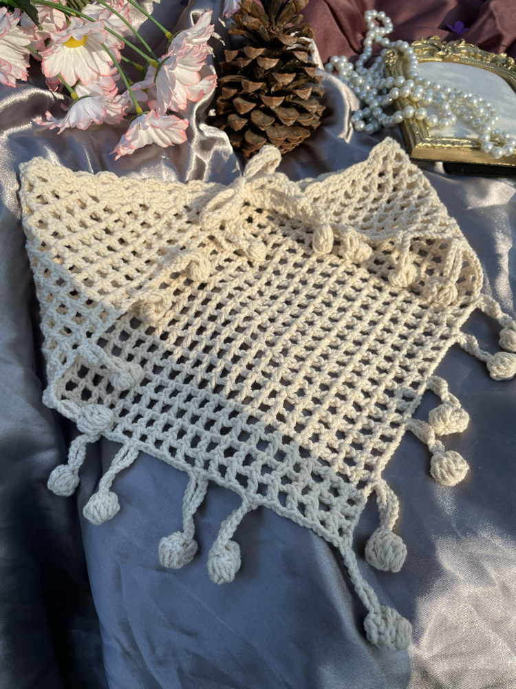 Bej,detaylı bandana