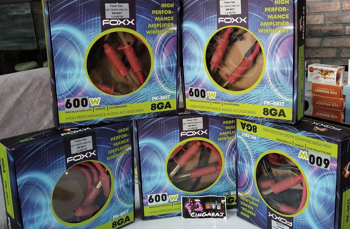 Foxx 8GA 600w 1.8 m takviye kablosu