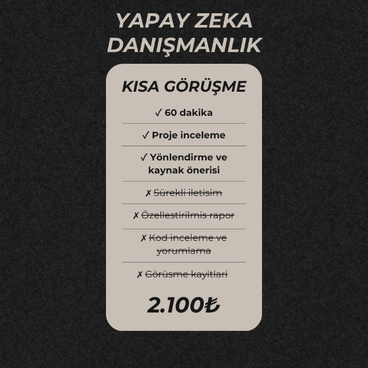 Yapay Zeka ve Computer Vision Danışmanlık Paketi