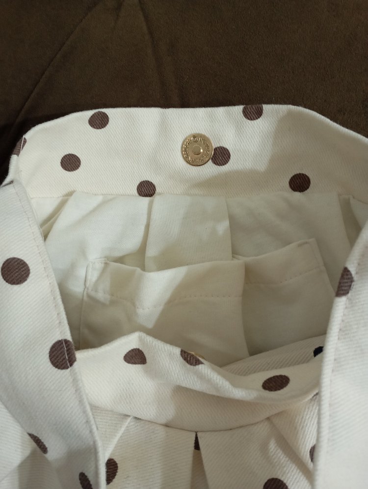 Polka Button Bag
