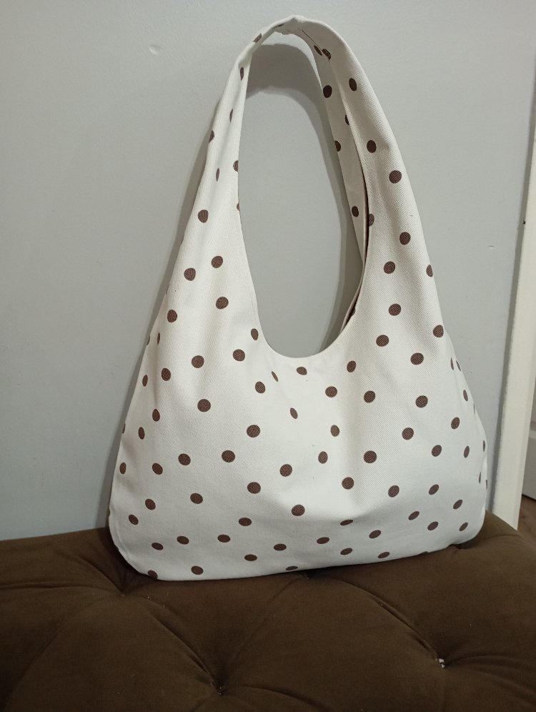 Zara Kumaş Polka Dot Bag