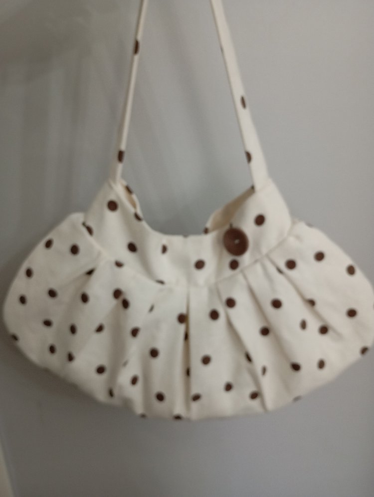 Polka Button Bag