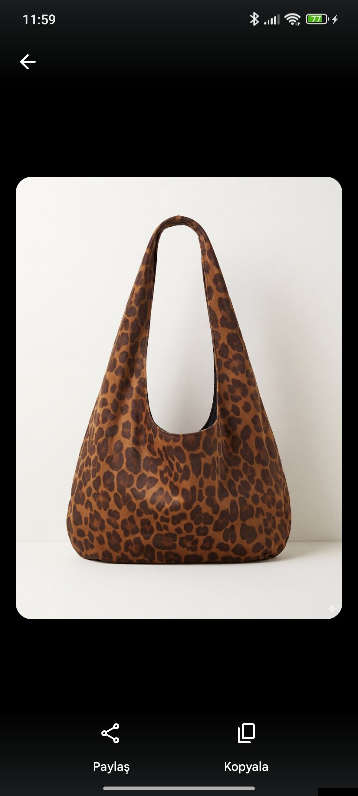Su itici Leopar Kumaş Totebag