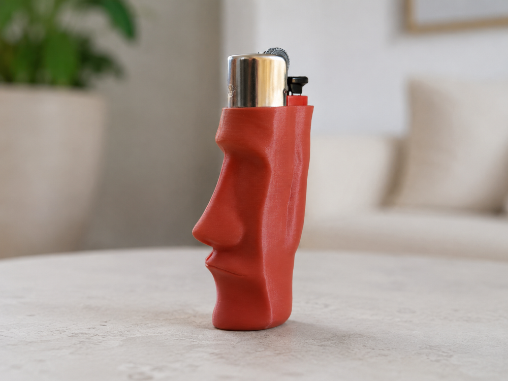 3D Baskı Yüz Tasarımlı Çakmak Kılıfı – Clipper Uyumlu