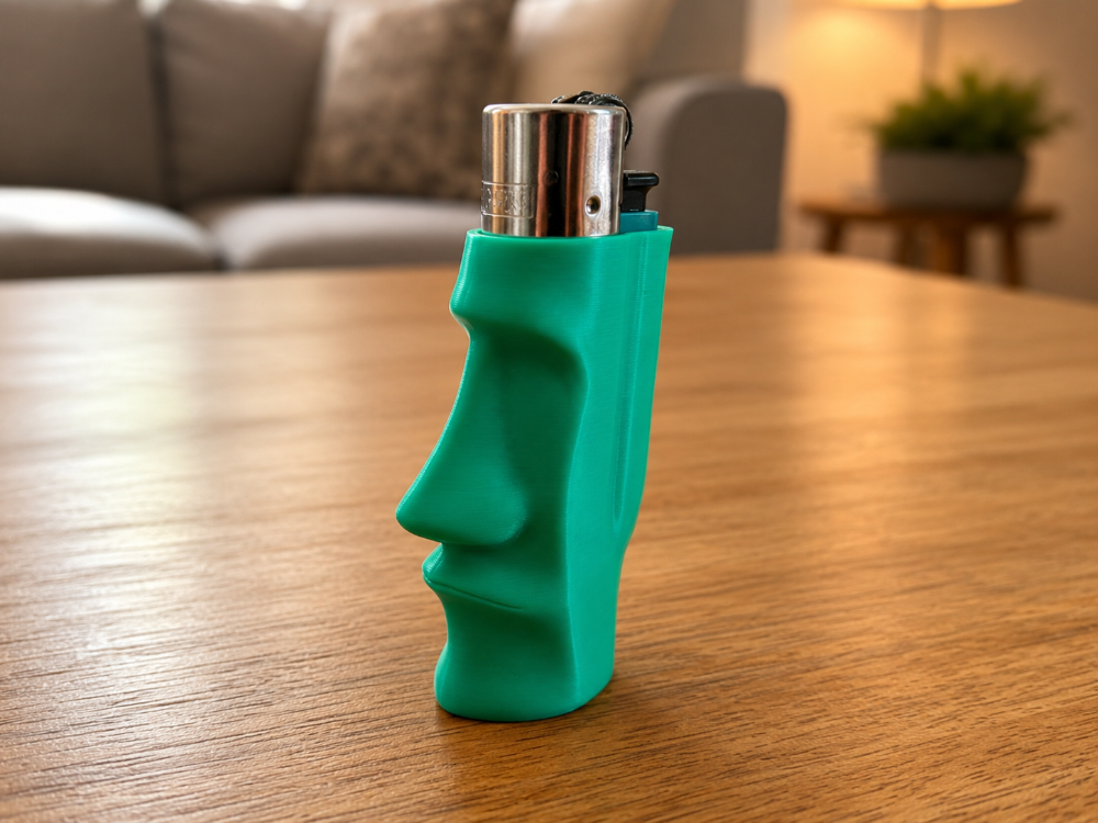 3D Baskı Yüz Tasarımlı Çakmak Kılıfı – Clipper Uyumlu