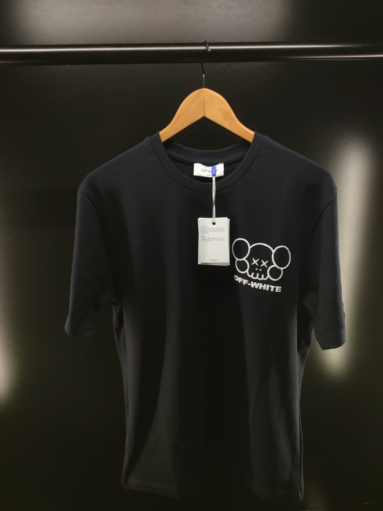 Off White Lacivert Kaws Baskılı T-shirt