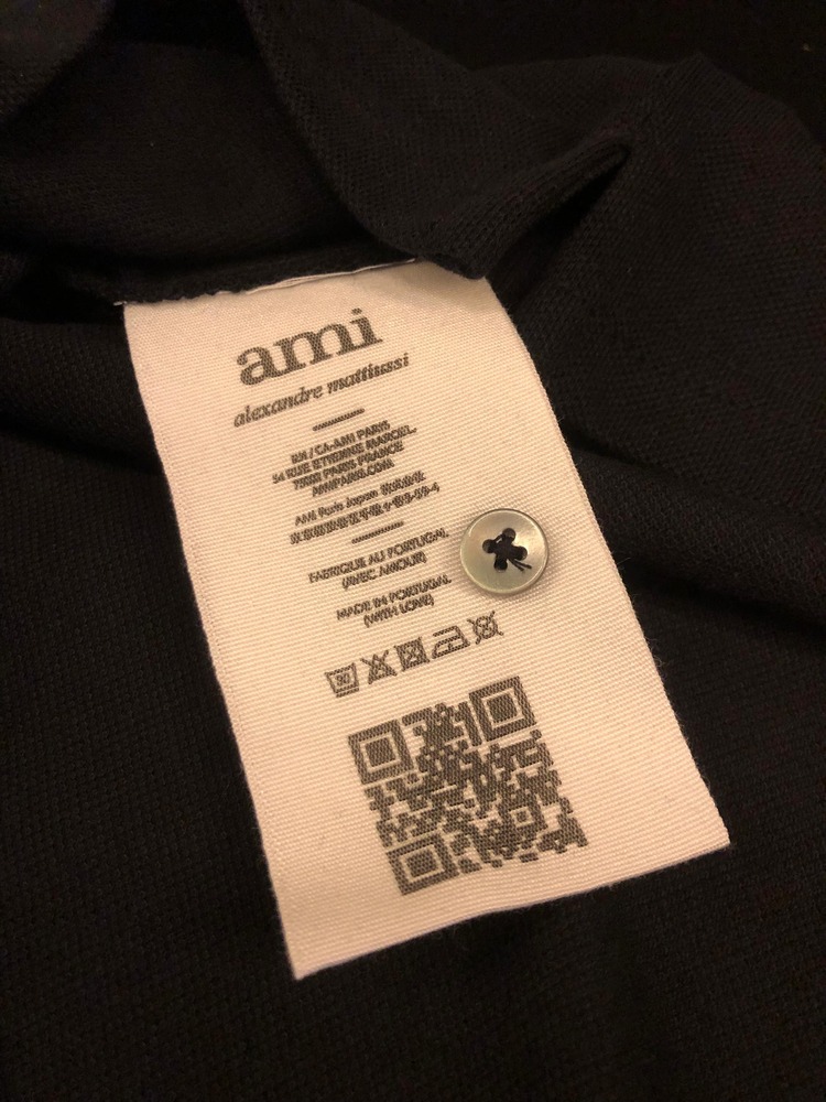 Ami Paris Siyah Polo Yaka T-shirt