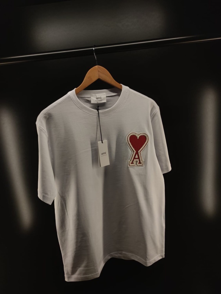 Ami Paris Beyaz Logolu T-shirt