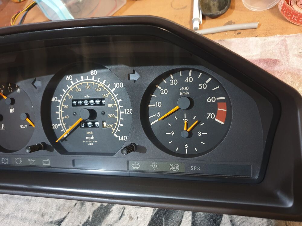 W124 230E ingiliz mil gösterge