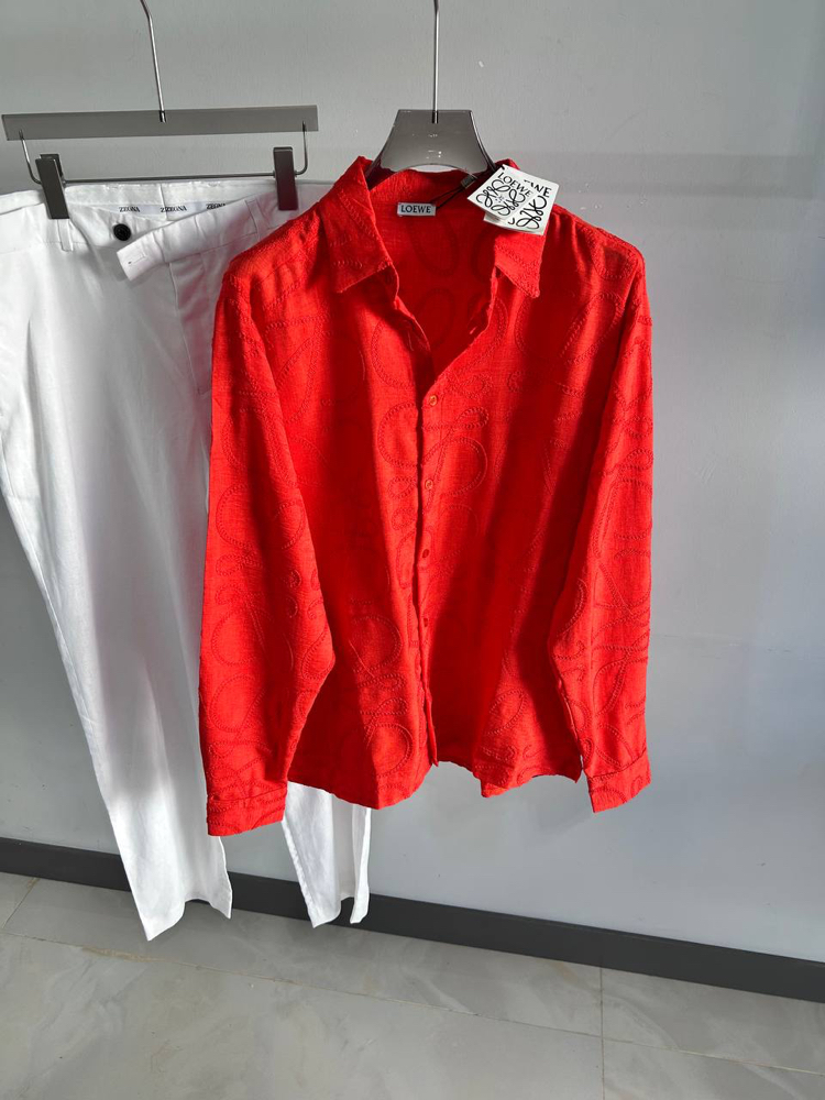 Loeve Ss’26 Premium Oversize Nakışlı Gömlek