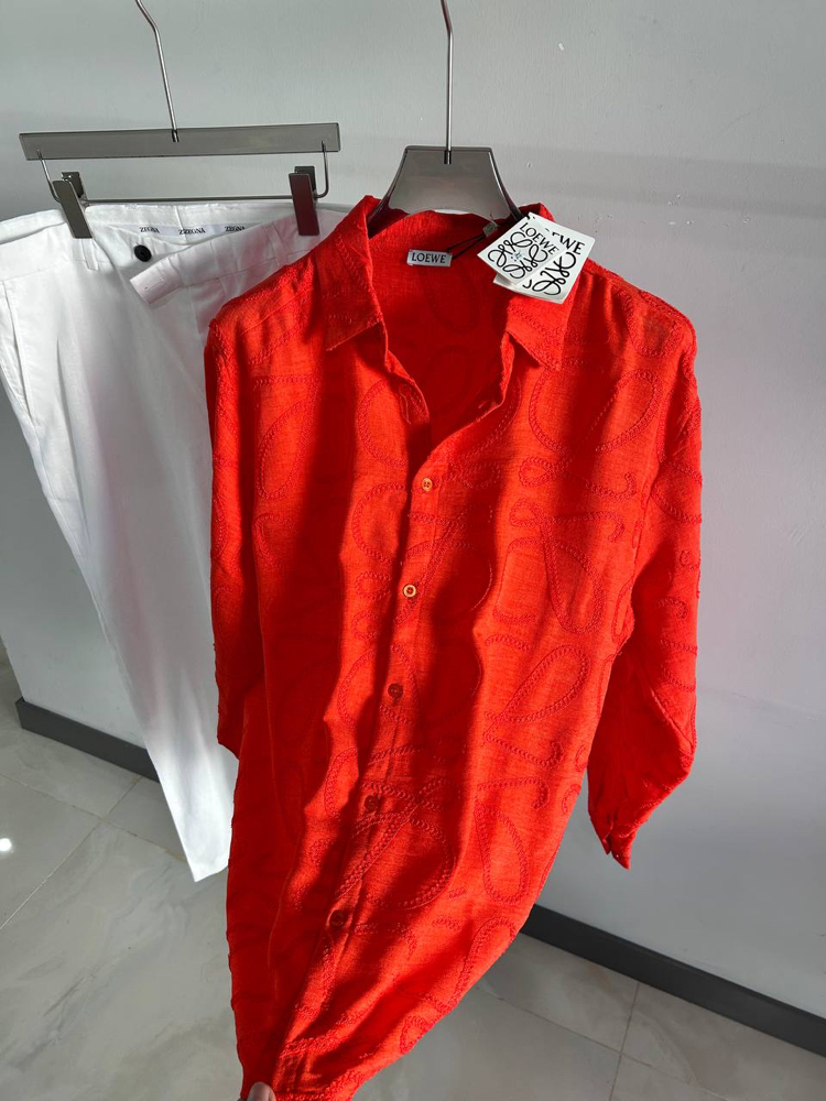 Loeve Ss’26 Premium Oversize Nakışlı Gömlek