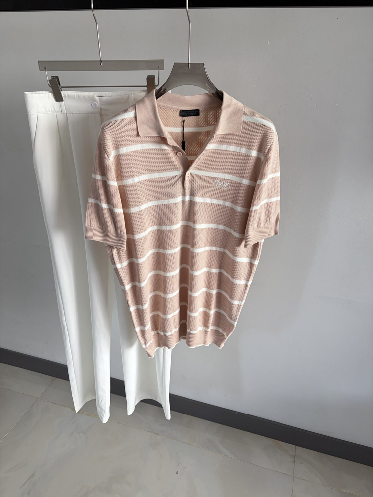 Prda Ss'26 Premium Knitted Polo Tshirt