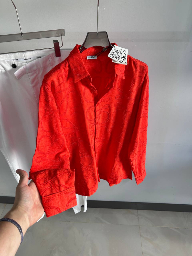 Loeve Ss’26 Premium Oversize Nakışlı Gömlek