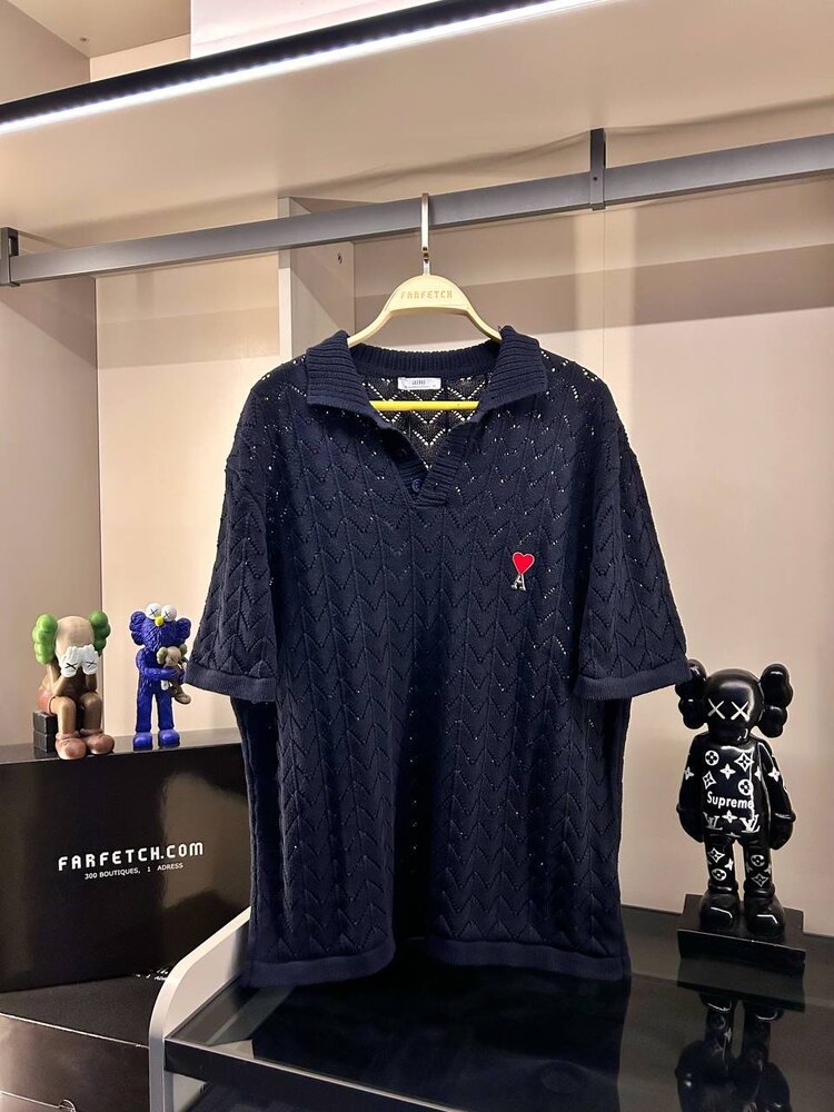 Metal Logolu Premium Knitted Polo Tshirt (Koyu Laci)