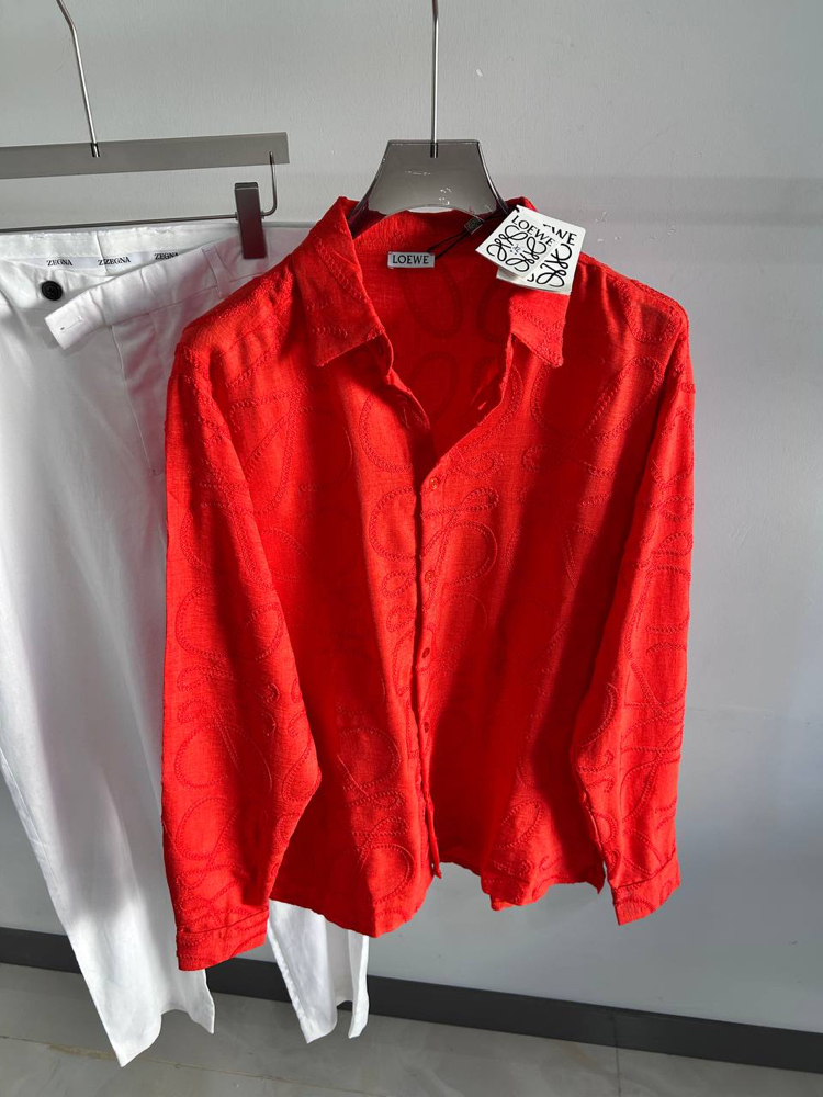Loeve Ss’26 Premium Oversize Nakışlı Gömlek