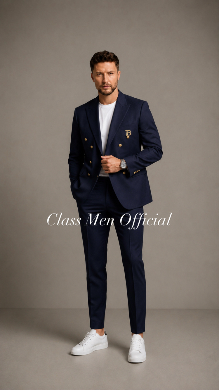 Balmn Ss’26 Premium Kruvaze Takım Elbise(Lacivert)