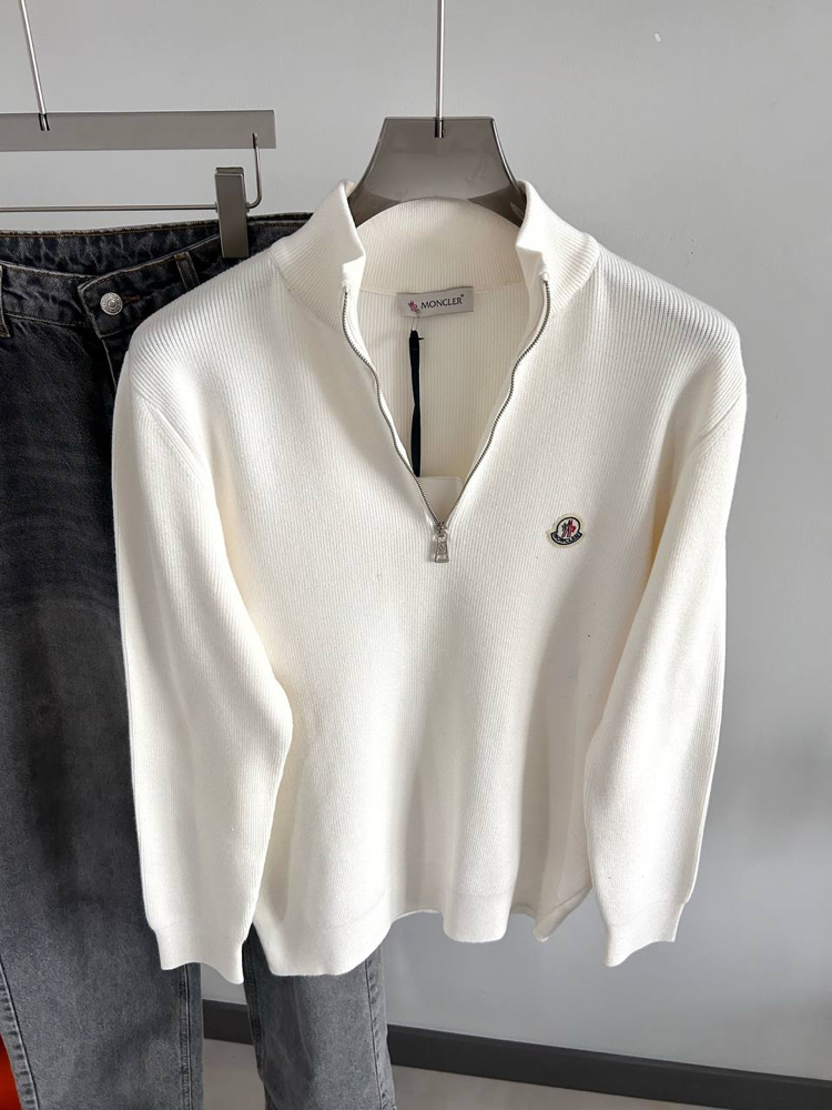 Mncler Premium Yarım Fermuar Örme Triko