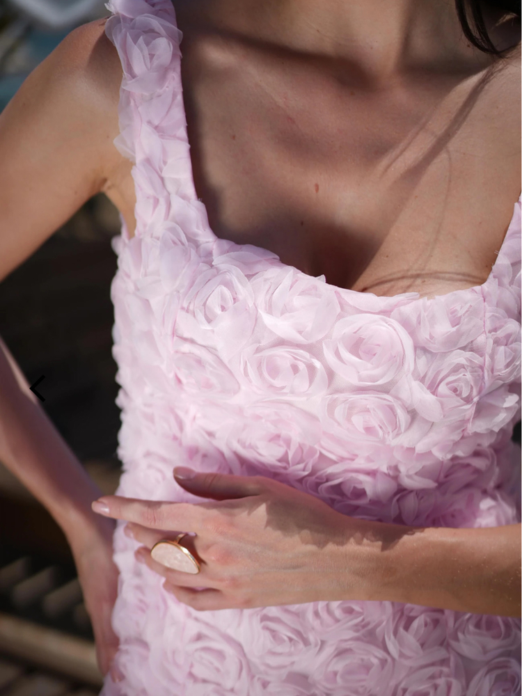 Pink rose dress