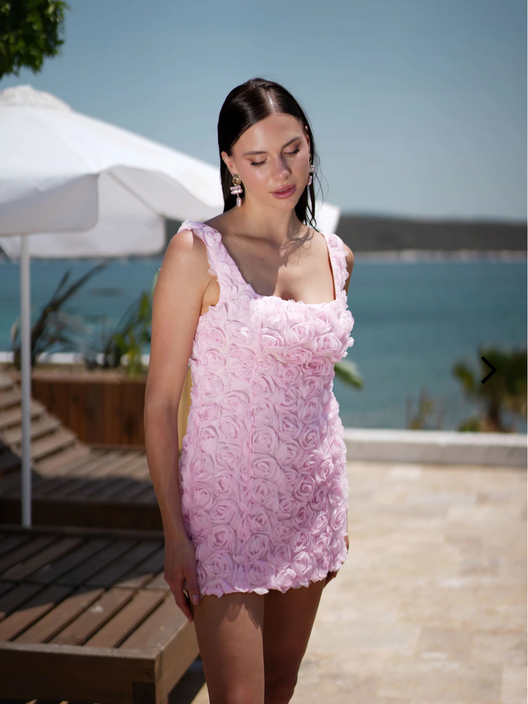 Pink rose dress