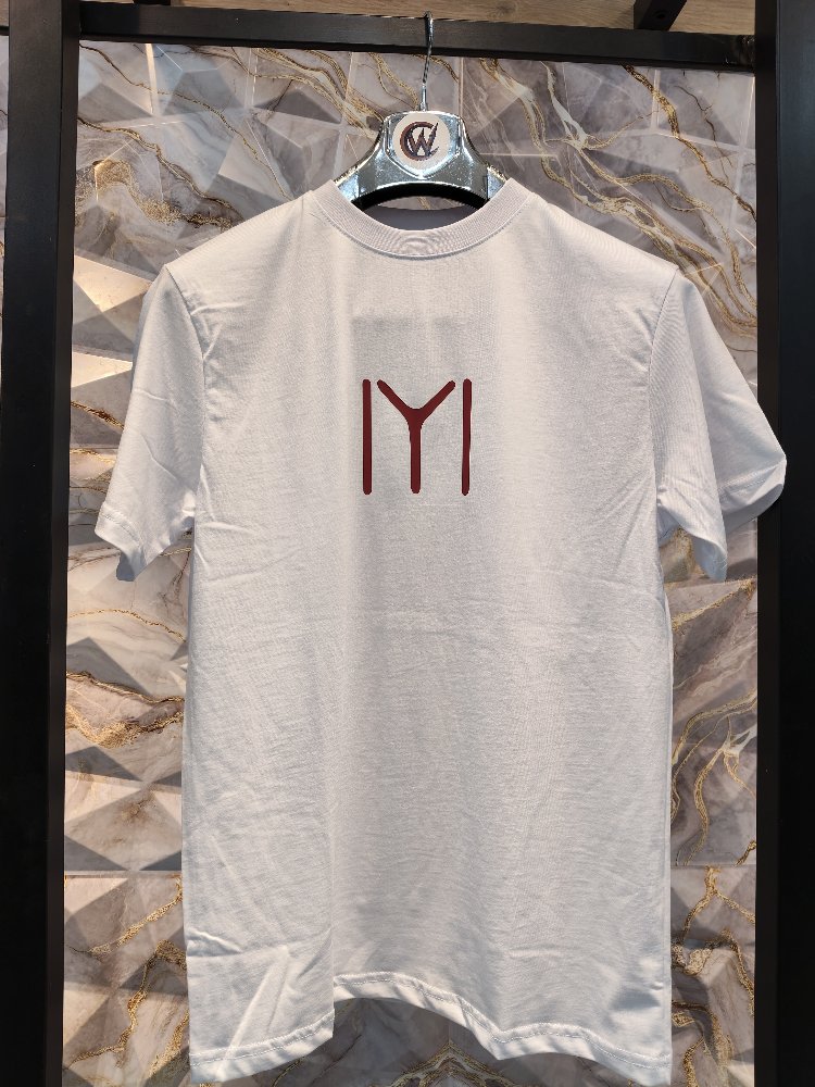 2007 Kayı IYI Baskılı Beyaz Basic T-Shirt