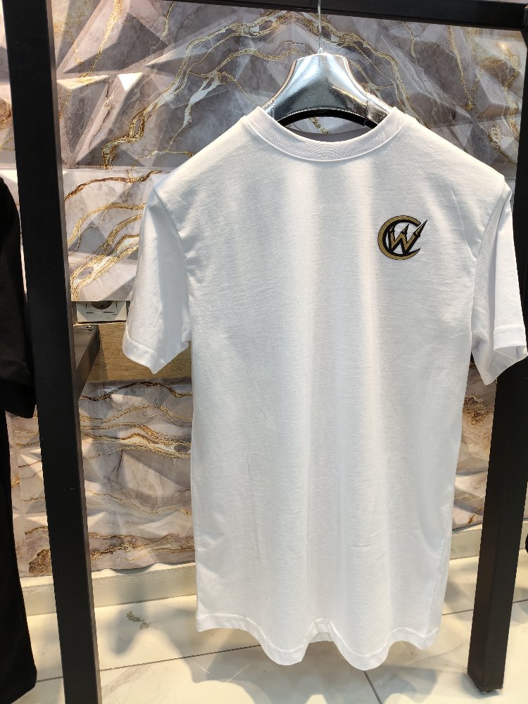 2019 A-K Baskılı Beyaz Basic T-shirt
