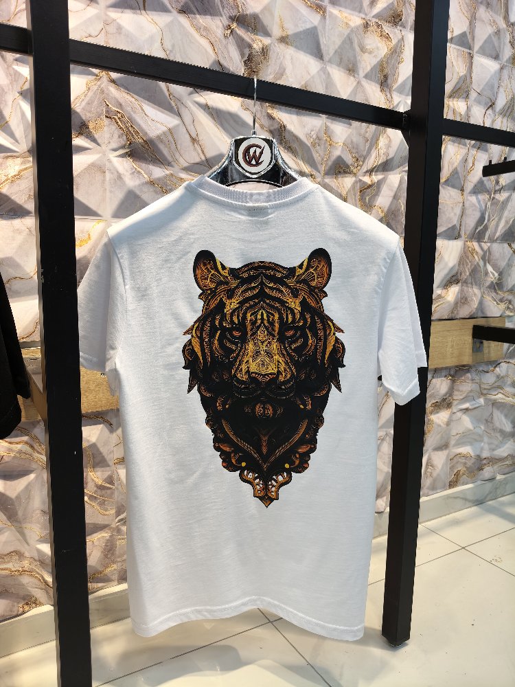 2009 Kaplan Gold  Baskılı Beyaz Basic T-Shirt