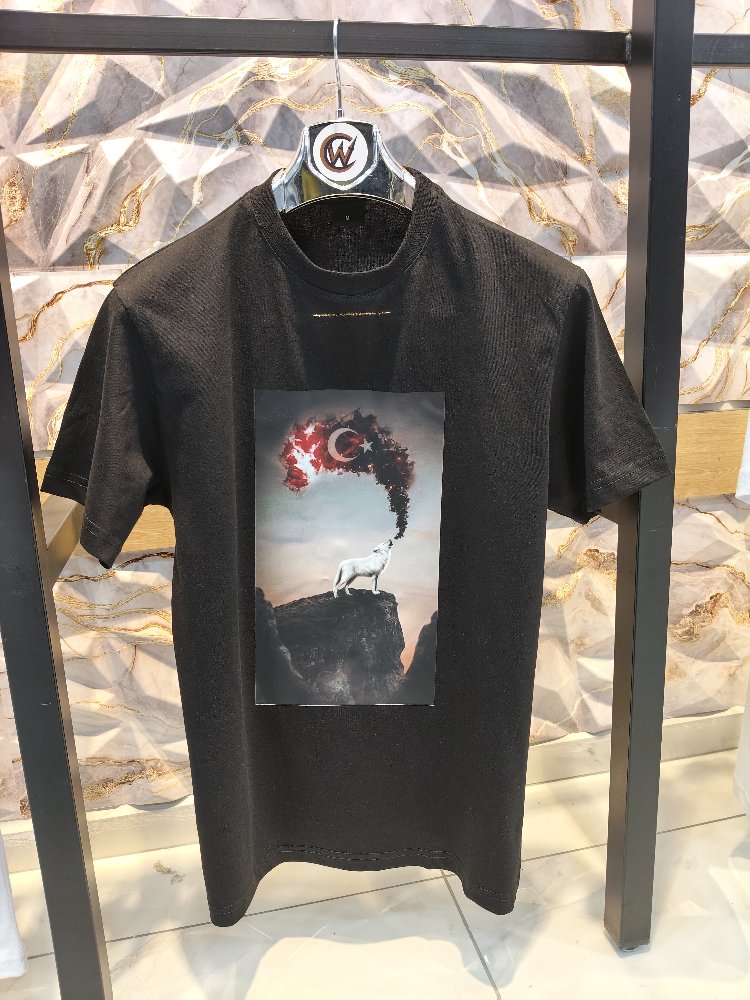 2013 Uluyan Kurt Siyah Basic T-Shirt