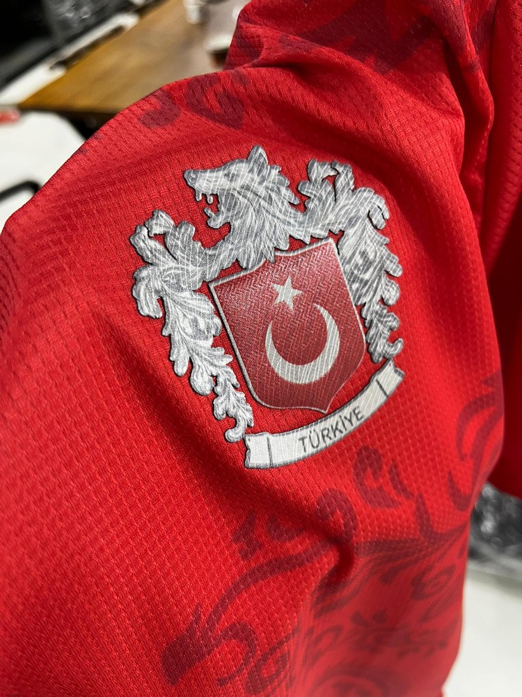 Türkiye Bozkurt Türük Armalı Kırmızı Mikro T-shirt