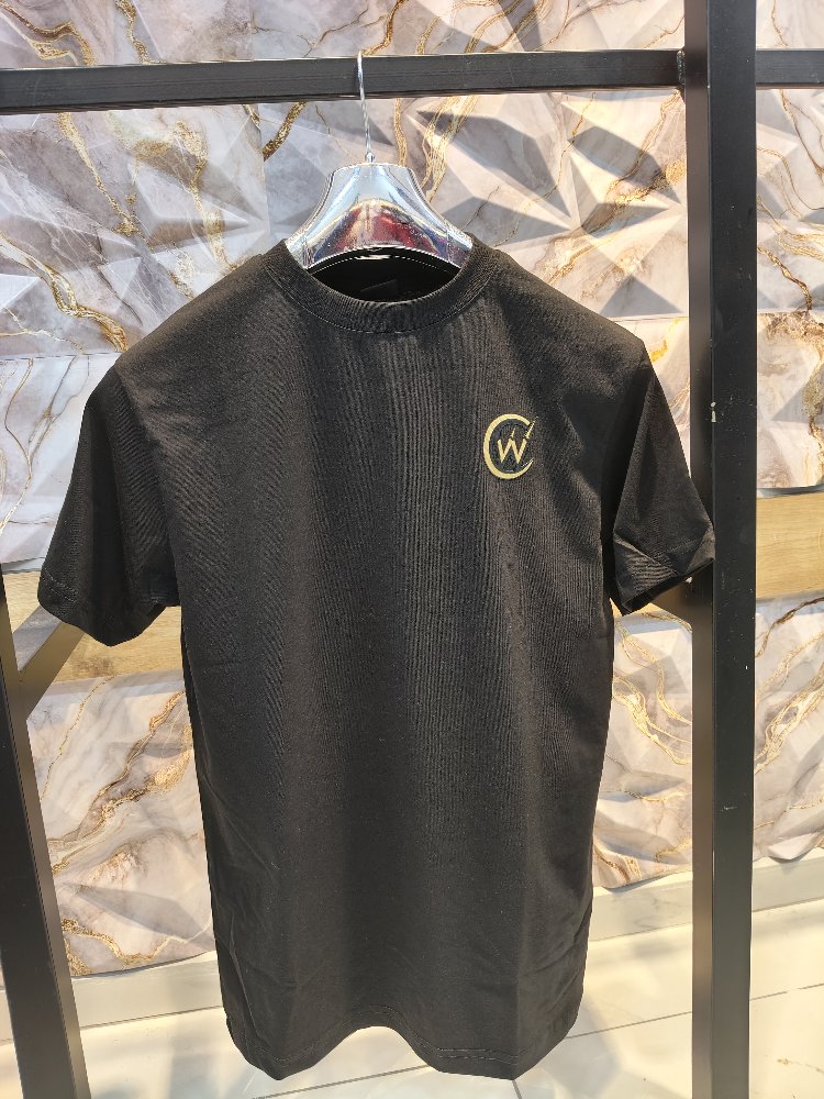 2020 A-K Baskılı Siyah Basic T-shirt