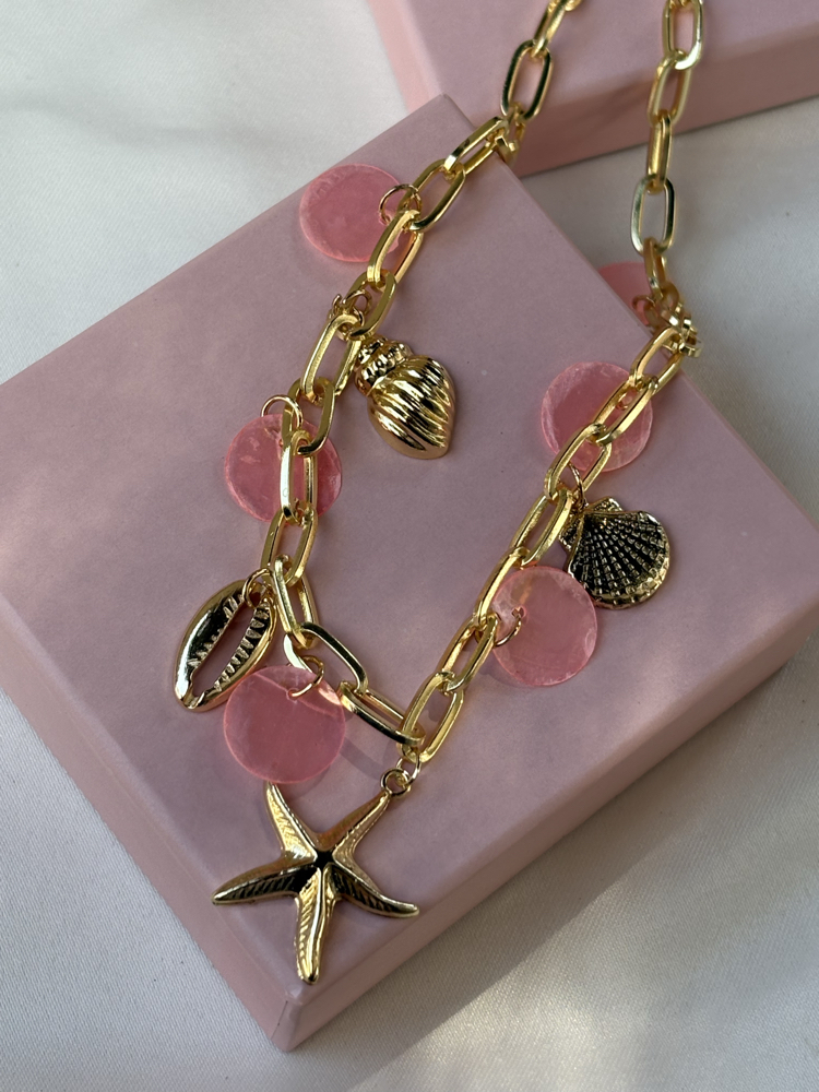 Pembe Gold Deniz yıldızı Kolye