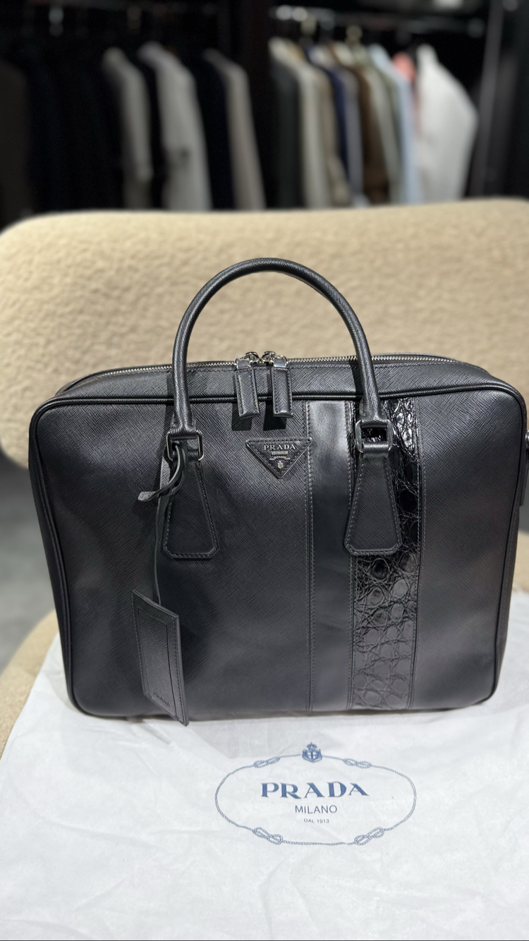 Prada croc-embossed