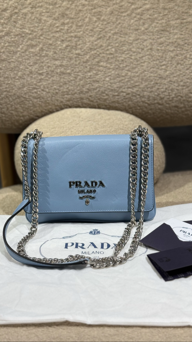 Prada Pattina Mini/Chain Crossbody