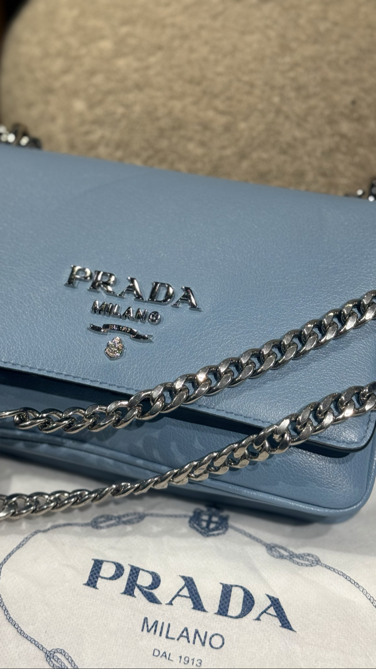 Prada Pattina Mini/Chain Crossbody