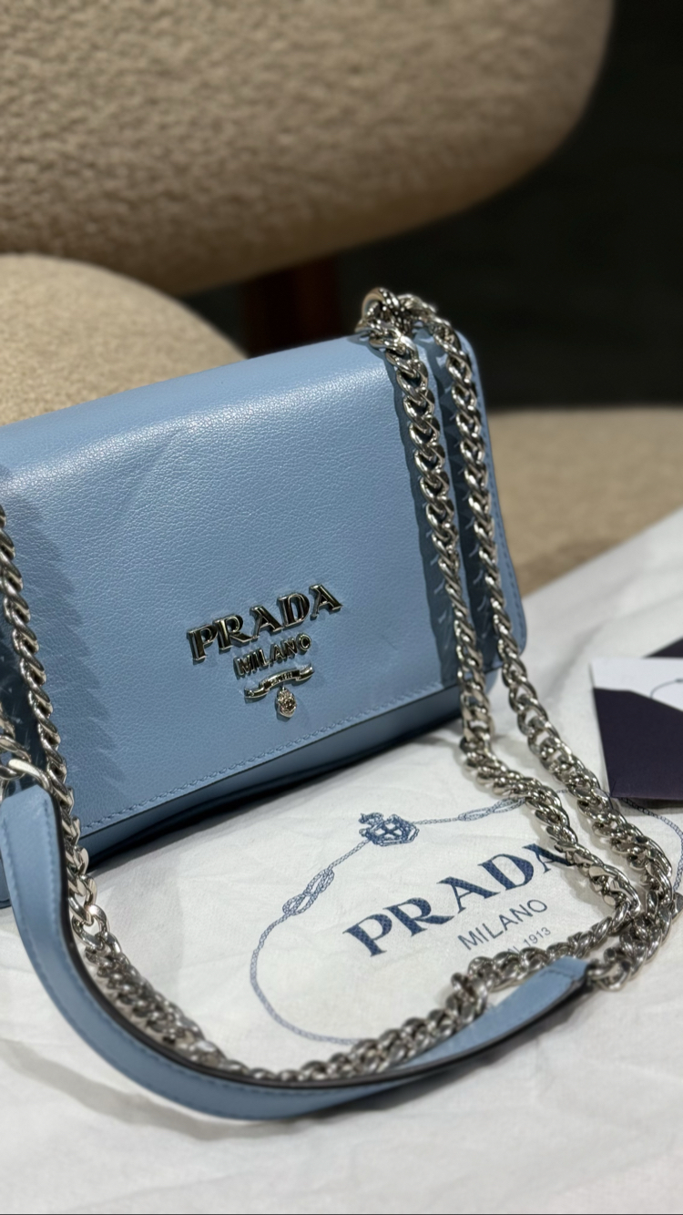 Prada Pattina Mini/Chain Crossbody