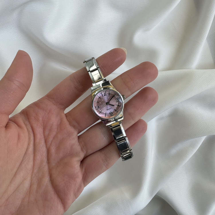 ÇELİK İtalyan Charm Nmntion Yuvarlak Saat