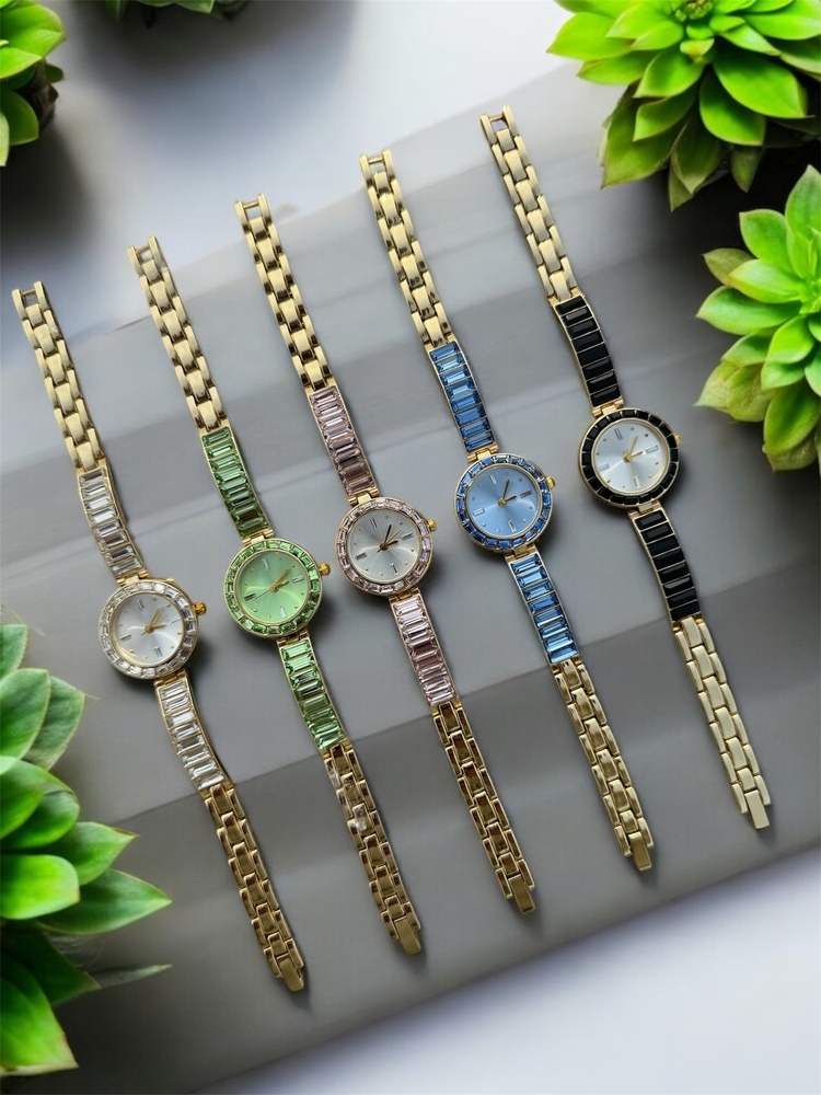 CLUP POLO Yeni SWRVSK Yuvarlak kasa Gold kordon Saat