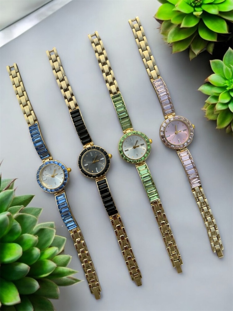 CLUP POLO Yeni SWRVSK Yuvarlak kasa Gold kordon Saat