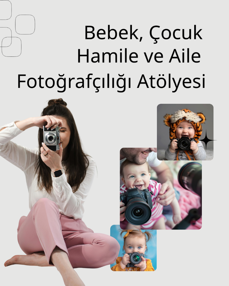 Bebek, Çocuk & Hamile Fotoğrafçılığı Eğitimi ( Temel Fotoğrafçılık Eğitimi Dahil)
