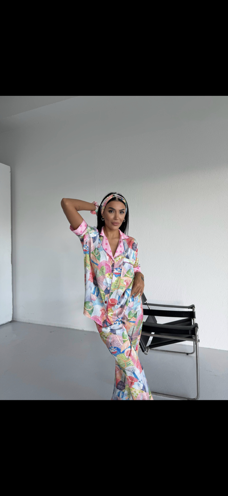 Desenli pijama takımı