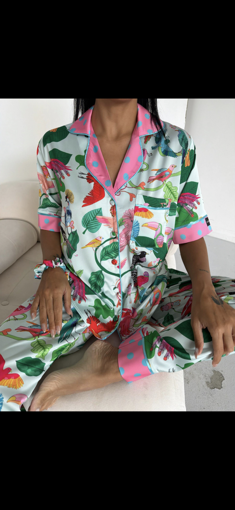 Çok renkli desenli pijama