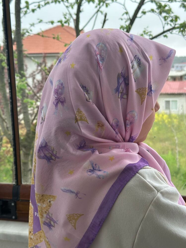 yıldız eşarp Pembe