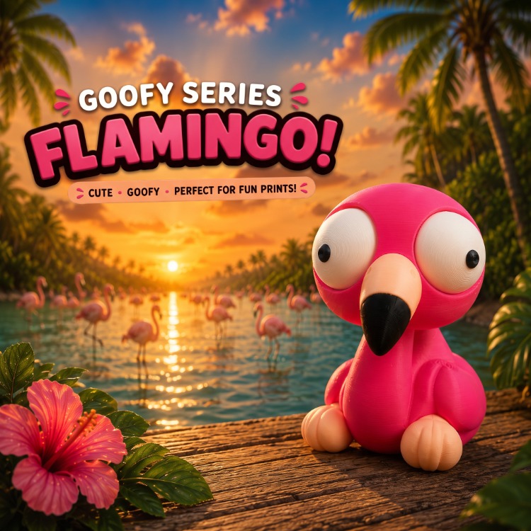 CoffeeCraft Goofy Filamingo - Gözleri Hareketli Şirin Model