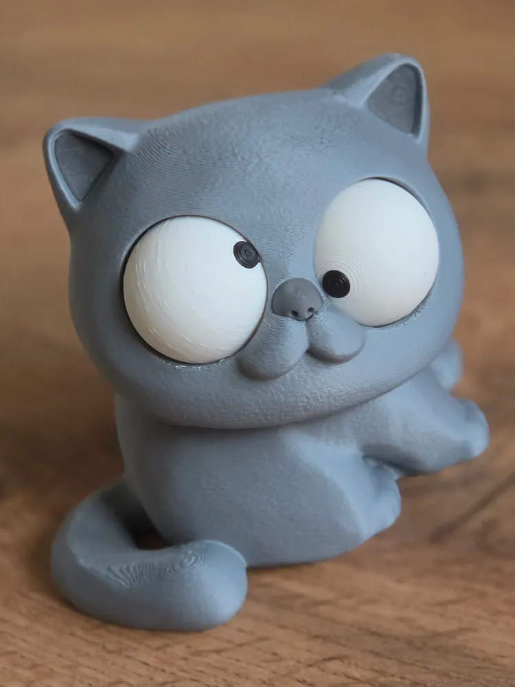 CoffeeCraft Goofy Cins Kedi - Gözleri Hareketli Şirin Model