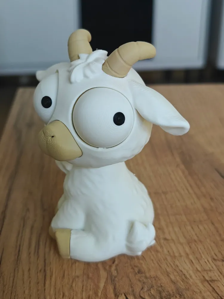 CoffeeCraft Goofy Keçi - Gözleri Hareketli Şirin Model
