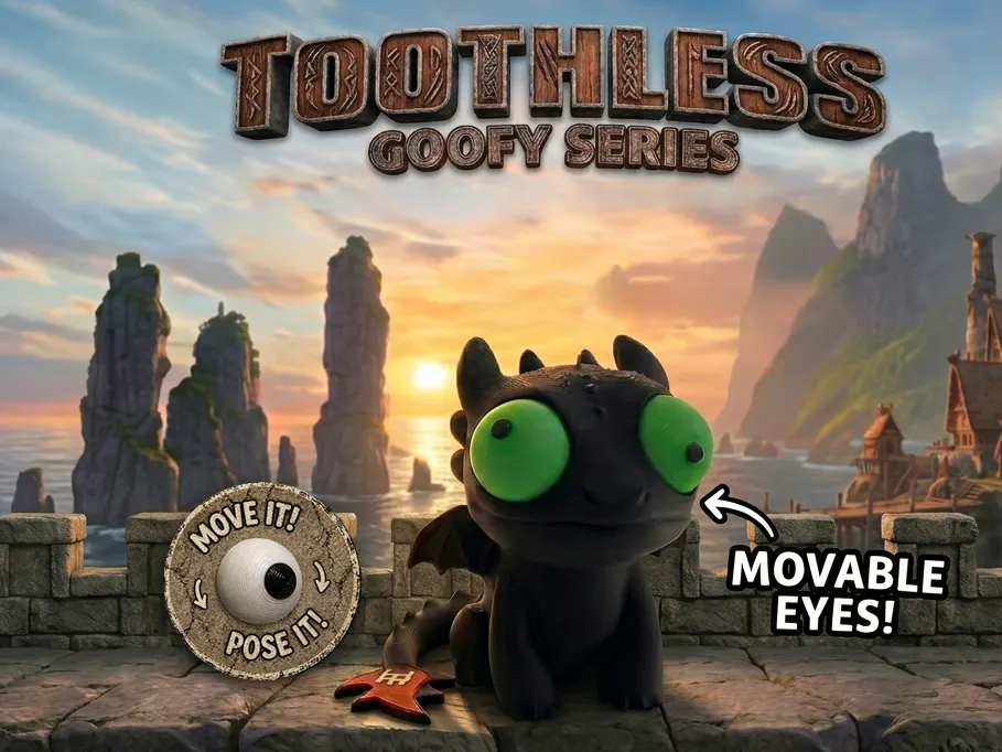 CoffeeCraft Goofy Dişsiz - Gözleri Hareketli Şirin Model