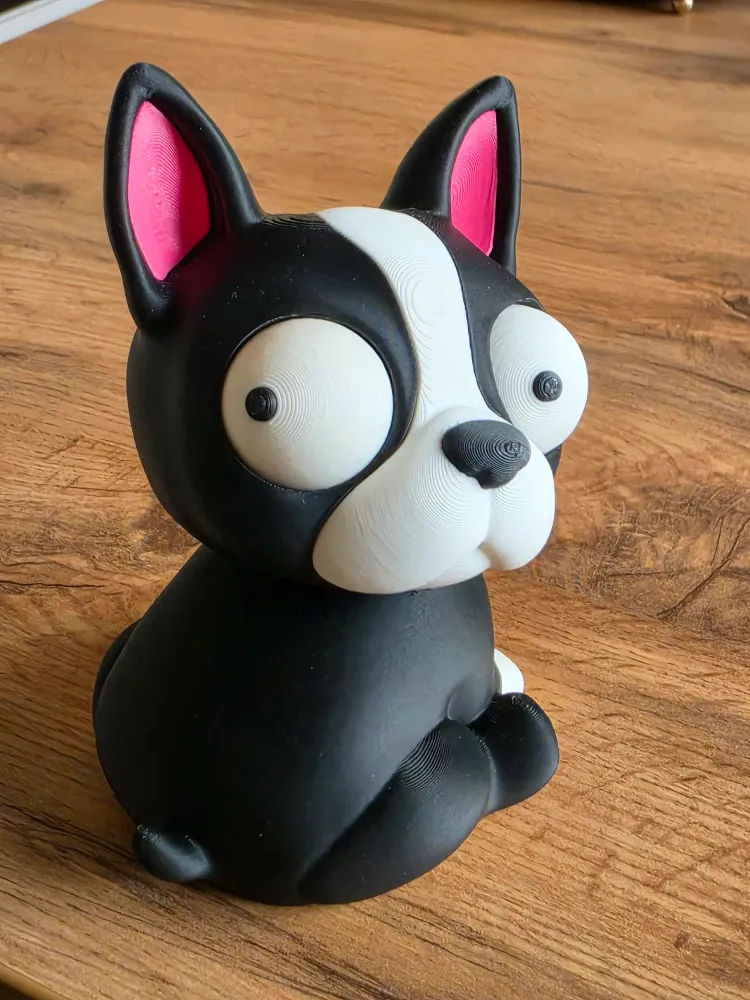 CoffeeCraft Goofy Boston Terrier - Gözleri Hareketli Şirin Model