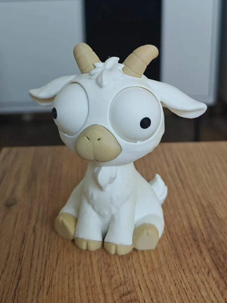 CoffeeCraft Goofy Keçi - Gözleri Hareketli Şirin Model