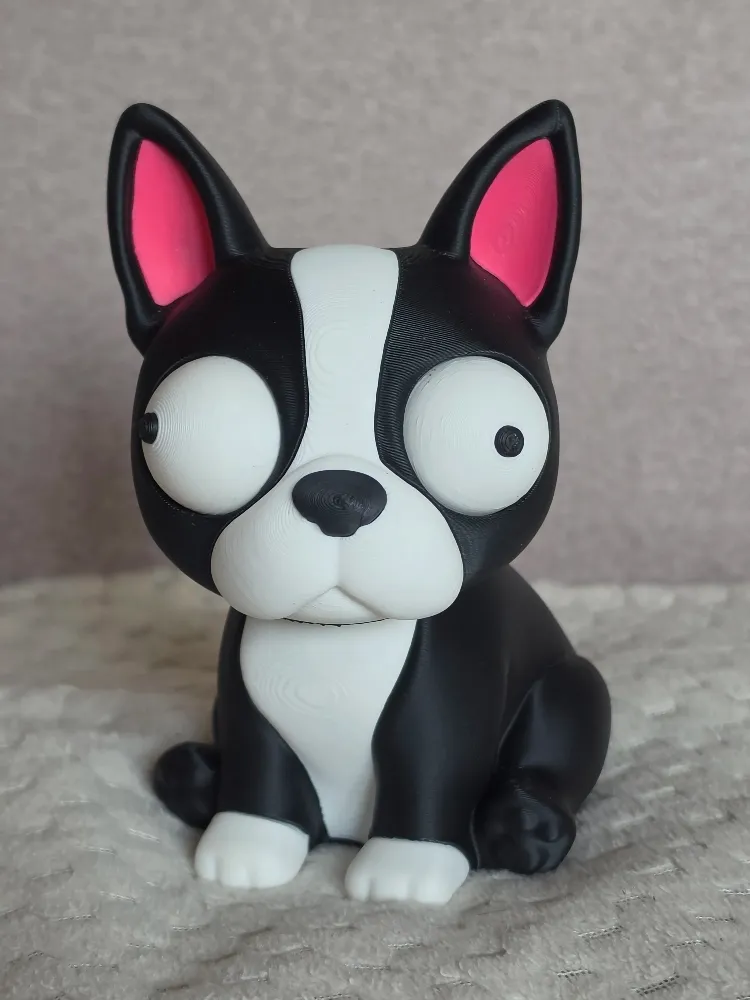 CoffeeCraft Goofy Boston Terrier - Gözleri Hareketli Şirin Model