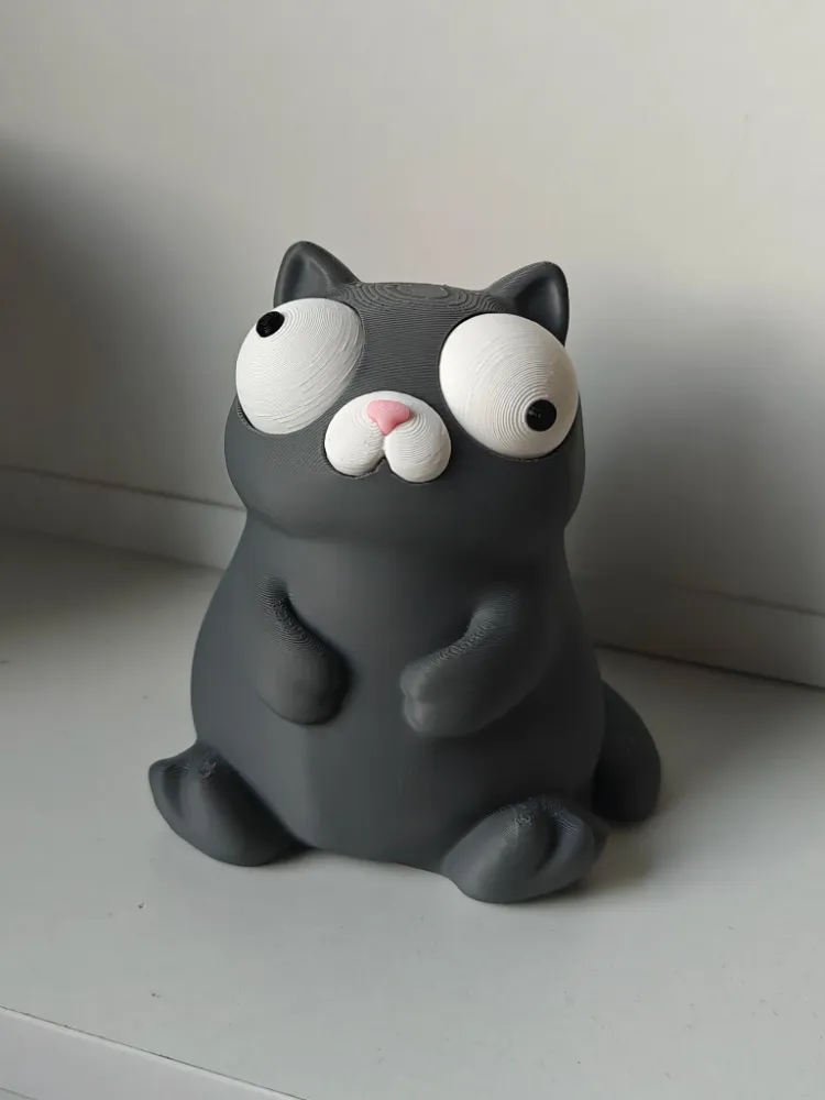 CoffeeCraft Goofy Kedi - Gözleri Hareketli Şirin Model
